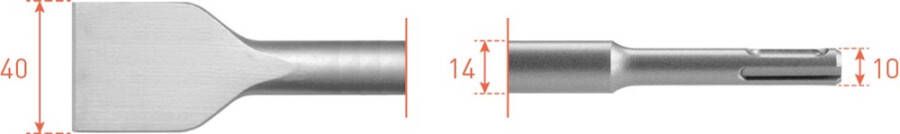 Rotec SDS+ Spadebeitel 40x250mm 2150015