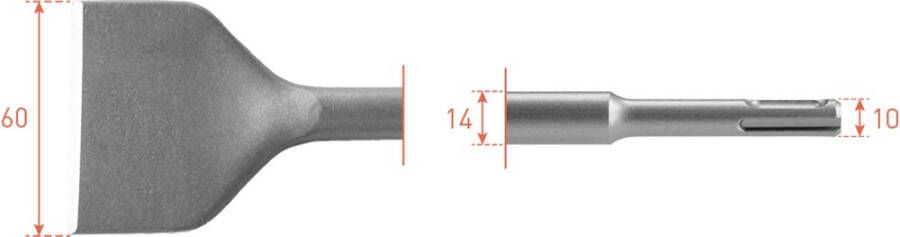 Rotec SDS+ Spadebeitel 60x250mm 2150017