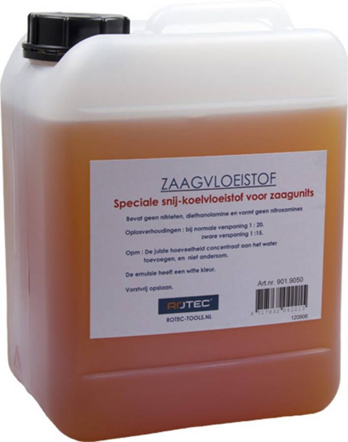 Rotec Snij- koelvloeistof wit in jerry-can à 5 ltr. 9019050 901.9050