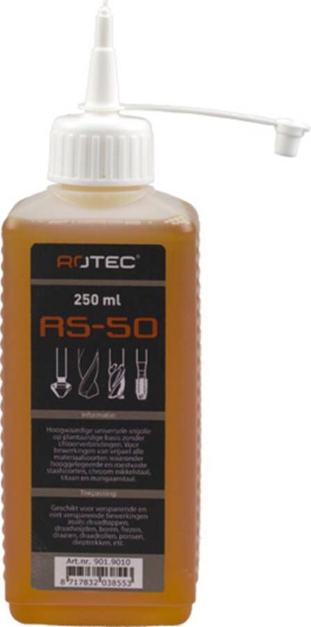 Rotec Snijolie RS50 in flacon Ã 250 ml 9019010 901.9010