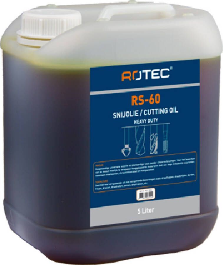 Rotec snijolie zwaar RS60 in jerry-can à 5 ltr. 9019026