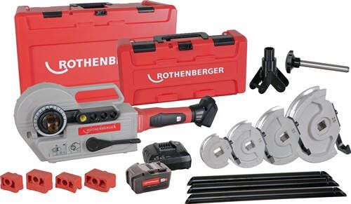 Rothenberger Accu-pijpbuigapparaten-set | 1 2-5 8-3 4-7 8-1 8 inch | 1 stuk 1000003394
