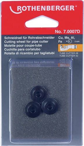 Rothenberger Reserve-snijwiel | snijwiel-d. 3-42 mm | snijdiepte 2 5 mm | 1 stuk 070007D
