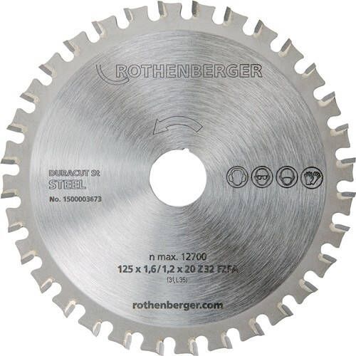 Rothenberger Zaagblad | buiten d. 125 mm aantal tanden 32 | gat d. 20 mm | 1 stuk 1500003673
