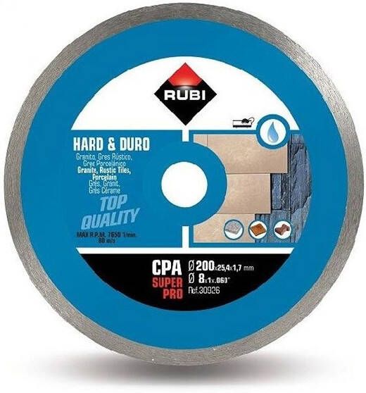 Rubi CPA 200 superpro diamantzaagblad | 200 x 1 7 x 25 4 mm