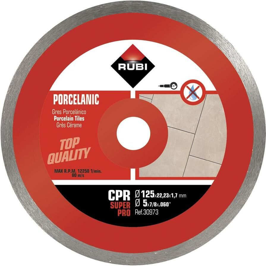 Rubi CPR 125 Superpro Diamantzaagblad | Doorlopende Diamant Kroon 30973