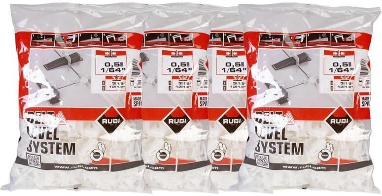 Rubi Delta Level Systeem Clips | Dikte 0 5 mm | Hoogte 3-12 mm | 2400 stuks 03932