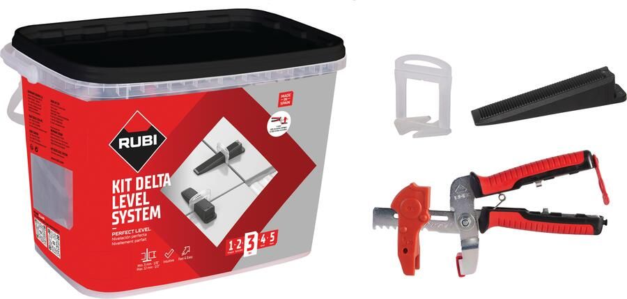 Rubi Kit Delta Level Systeem | 1 mm 03956