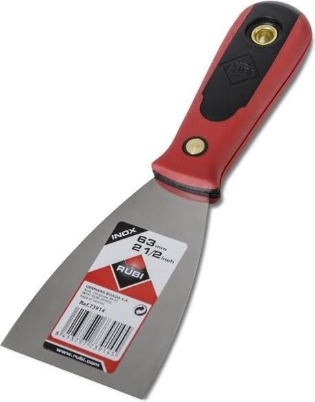 Rubi Roestvrij Stalen Plamuurmes | 63 mm | Kunststof Handgreep 73914