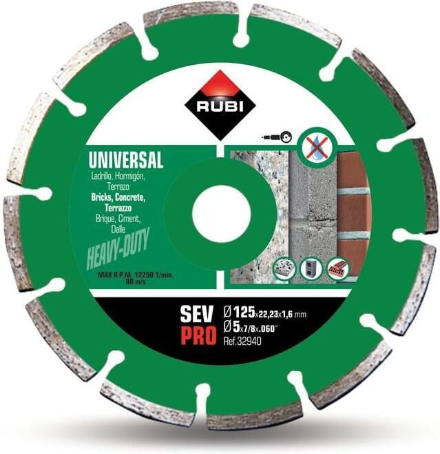 Rubi SEV 125 Pro Gesegmenteerd Diamantzaagblad 32940