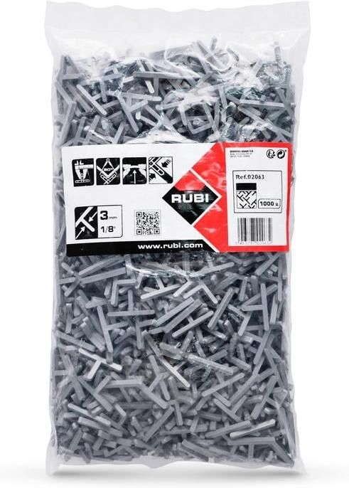 Rubi T-Stukjes | 3 mm | Doos 1000 st 02063