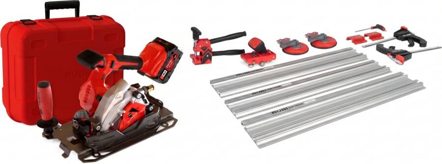 Rubi TC-125 ENERGY CAS All in One KIT | Accu Cirkelzaag | Draadloos Zagen Snijden & Verstekken | Incl. accu en lader 52977