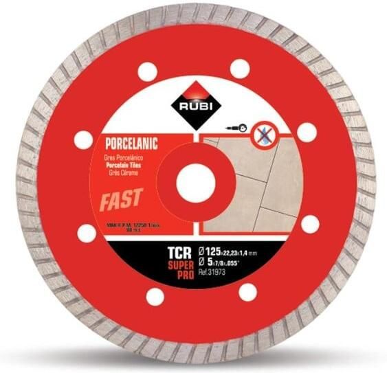 Rubi TCR 125 Superpro Turbo Diamantzaagblad | Doorlopende Diamant Kroon 31973