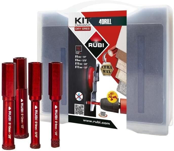 Rubi Waxboor Kit DRYGRES 4DRILL 05939