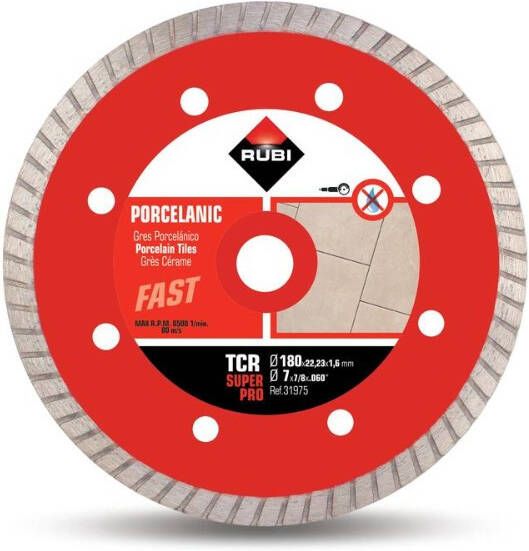 Rubi TCR 180 Diamantzaagblad | 180mm | SUPERPRO 31975