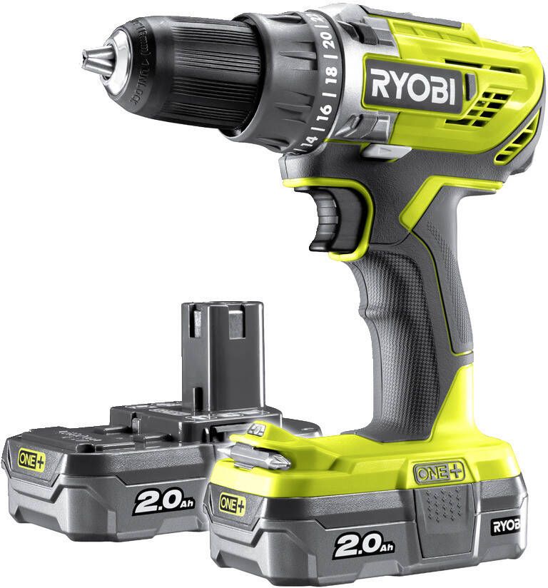 Ryobi R18DD3-0 18 V boorschroefmachine | 2x2.0Ah in Tas 5133003348