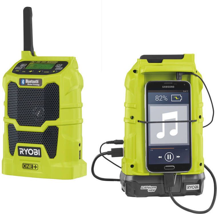 Ryobi R18R-0 18v radio met Bluetooth | One Plus | zonder accu&apos;s