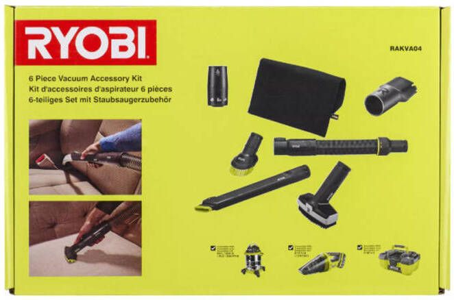 Ryobi RAKVA04 | 6-delig Stofzuiger Set compatibel met R18HV-0 en R18PV-0 5132004832