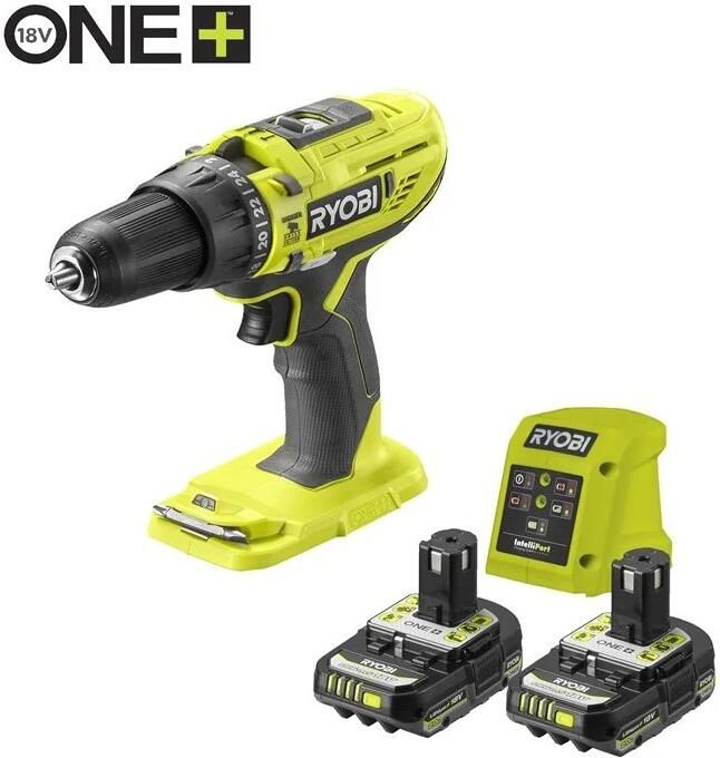 Ryobi R18PD32-2C20GP Klopboormachine ONE + | 18V | Incl. 2x 2.0Ah accu + lader 5133006898
