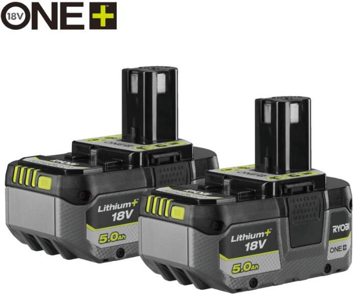 Ryobi RB1850X2 | ONE+ 2 stuks 5 0 Ah Lithium Accu 5133005305