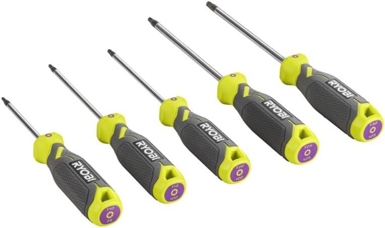Ryobi RHSDST5 | Magnetische Torx Schroevendraaierset 5 stuks 5132006044