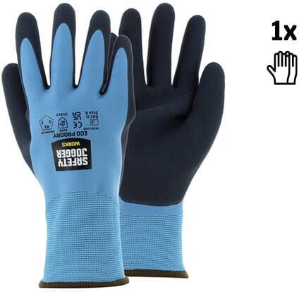 Safety Jogger De alles-in-één veiligheidshandschoenen met een dubbele latexcoating | Blauw | SW1504110