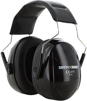 Safety Jogger Lichtgewicht oorkappen met gedempte hoofdband | Zwart SW9200UNI
