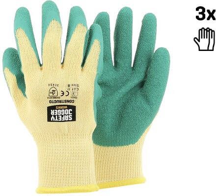 Safety Jogger Naadloze katoenen veiligheidshandschoenen | 3 Stuks | Geel | SW0202009