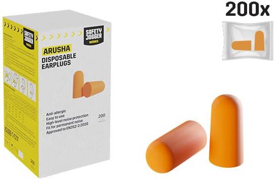 Safety Jogger Oordopjes | Tegen een hoog geluidsniveau | Oranje SW9410UNI