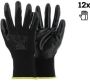Safety Jogger Zwarte polyester veiligheidshandschoenen met een zwarte nitril coating | 12 Stuks | Zwart | SW0800011 - Thumbnail 2