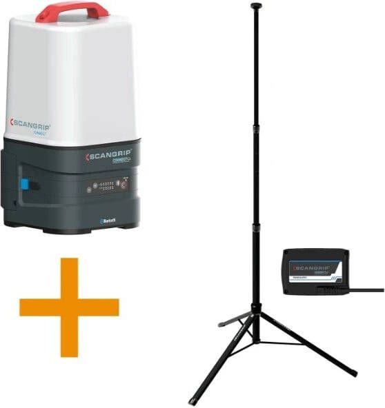Scangrip Werklampset Area 10 Connect + Powerkabel + statief 49.0534