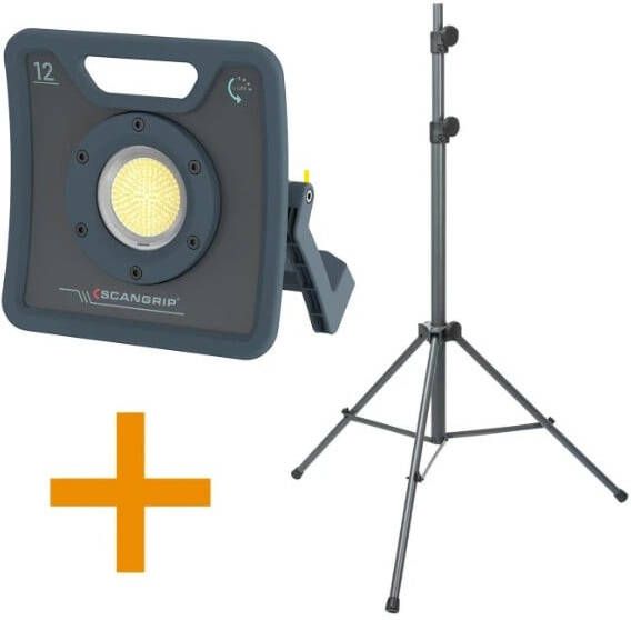 Scangrip Werklampset Nova 12 for LIFE + statief 49.0596