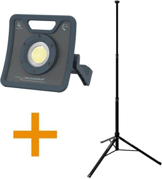 Scangrip Werklampset Nova 4 for LIFE + statief 49.0594