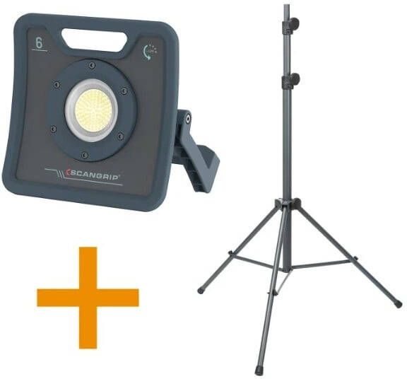 Scangrip Werklampset Nova 6 for LIFE + statief 49.0595