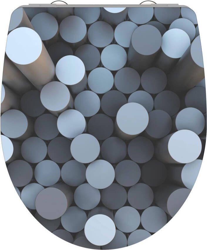Schutte Duroplast High Gloss WC-bril ROUND DIPS met soft-close en quick-release 82593