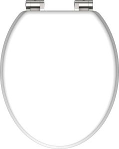 Schutte Houten kern WC-zitting WHITE met softclose | wit 84100
