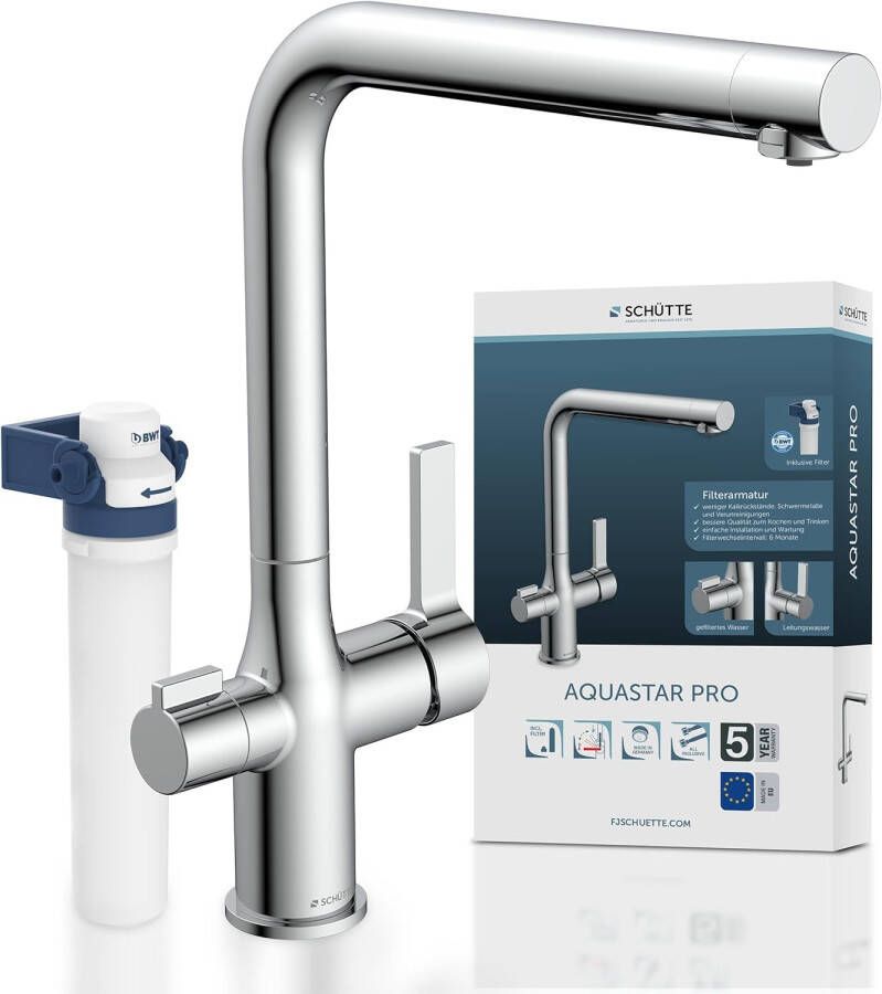 Schütte Schutte AQUASTAR PRO drinkwater keukenkraan met filtersysteem | Chroom 99800