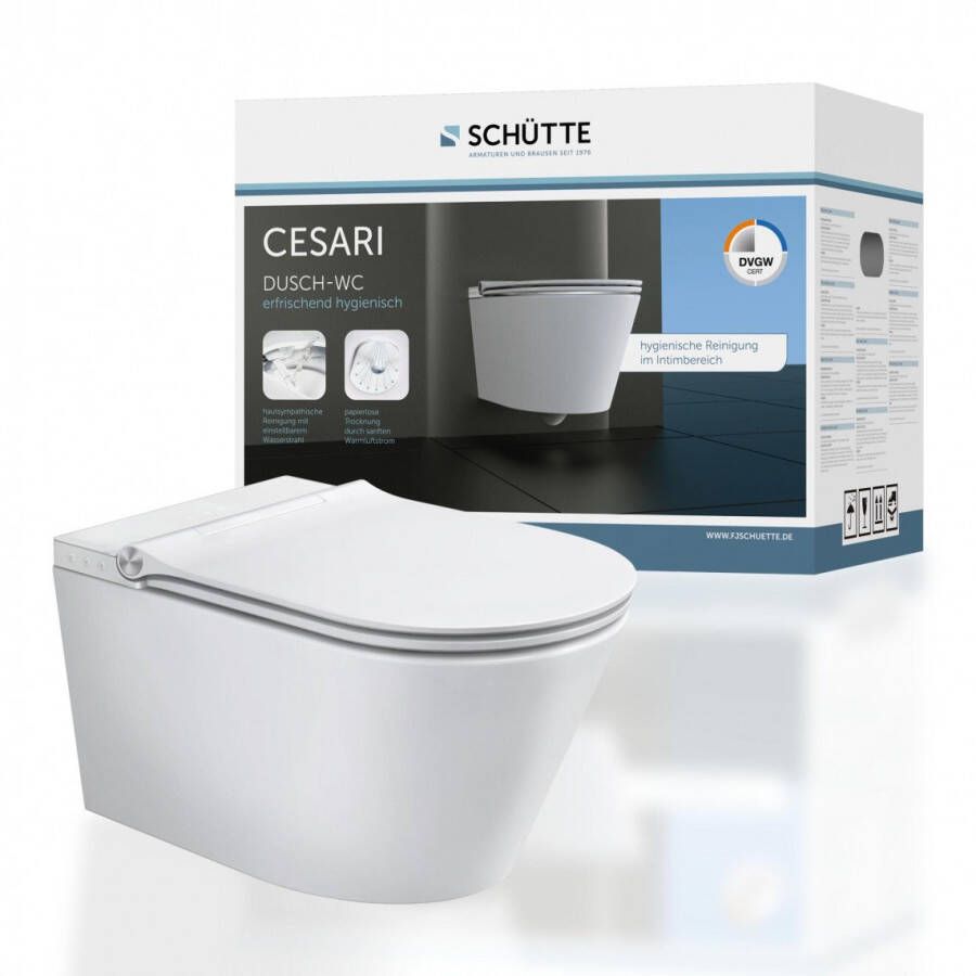 Schütte Schutte CESARI Douche-WC randloos met Slim WC bril 92100