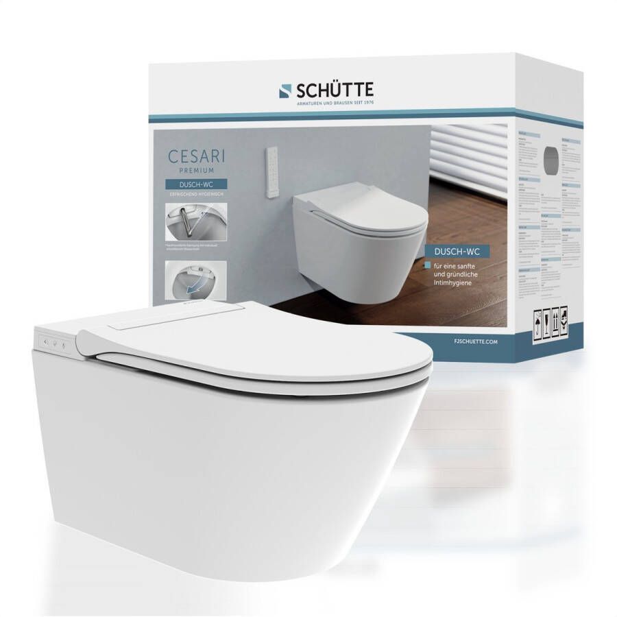 Schütte Schutte CESARI PREMIUM Douche-WC randloos met Slim WC bril 93100