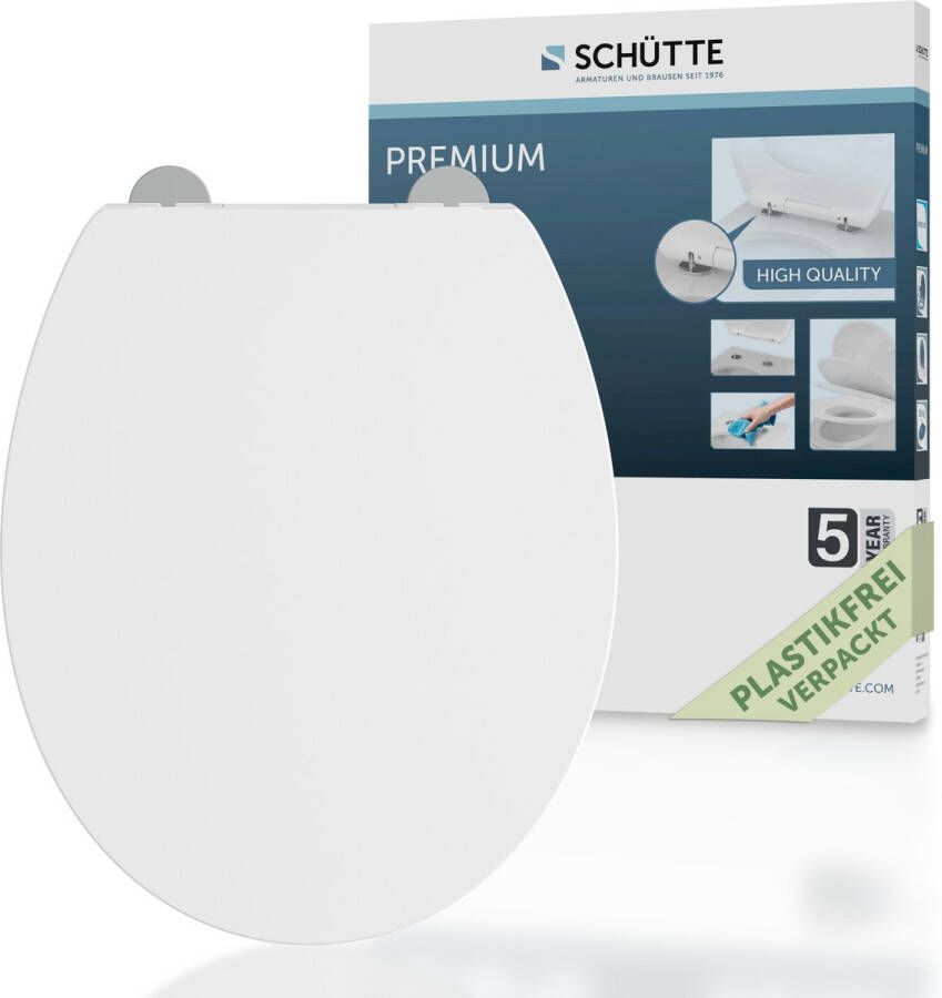 Schütte Schutte Duroplast WC-zitting | Wit | Met valrem en afneembaar 82630