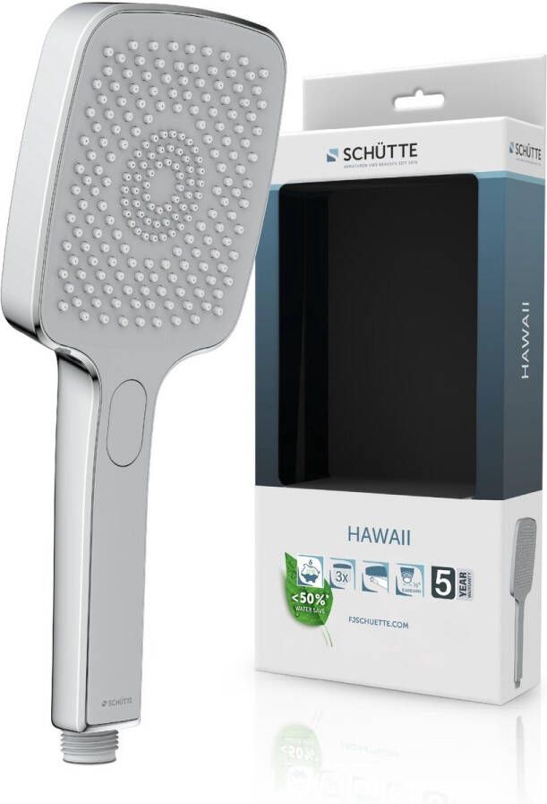 Schütte Schutte HAWAII Handdouche | Chroom lichtgrijs | Hoekig 60220
