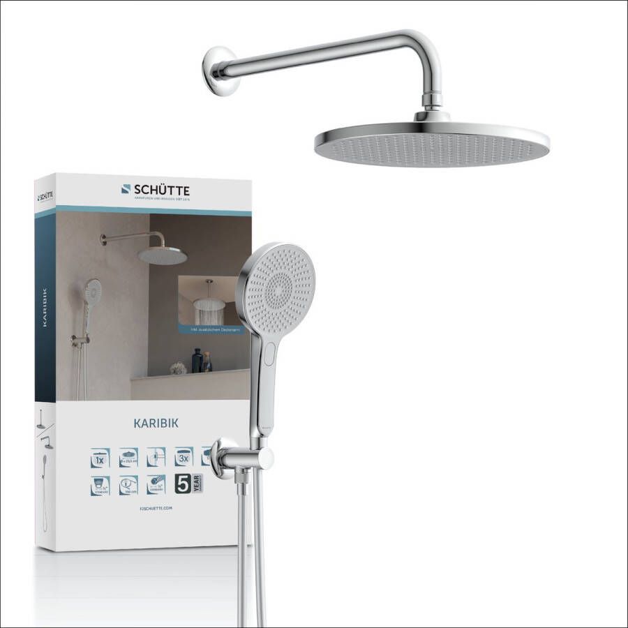 Schütte Schutte KARIBIK Complete doucheset | Chroom lichtgrijs 60400