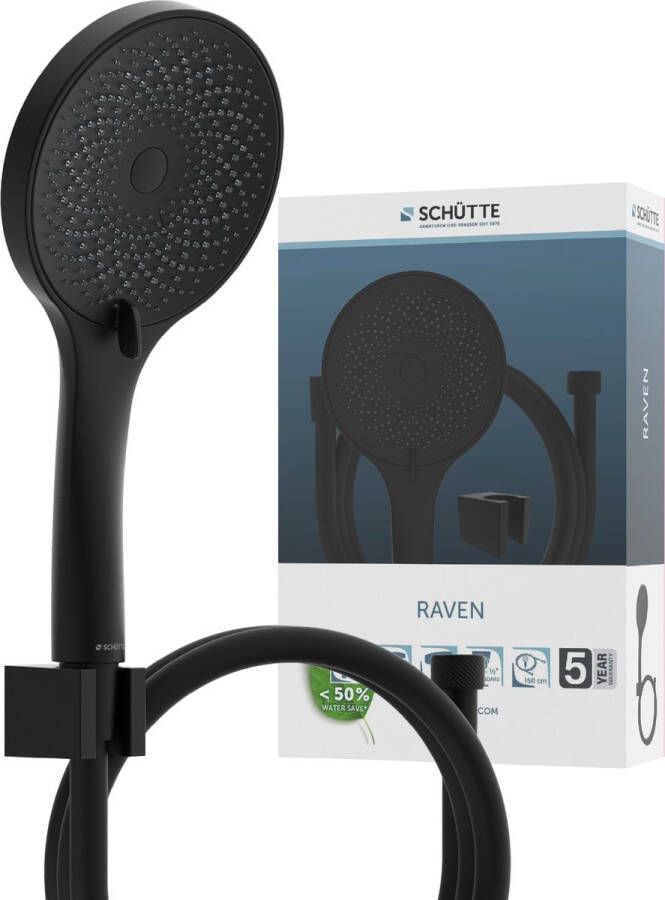 Schütte Schutte RAVEN handdouche set | Mat Zwart 61926