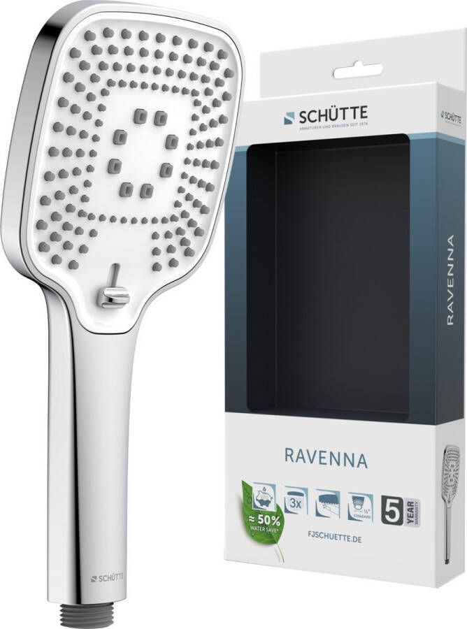 Schütte Schutte RAVENNA handdouche | Chroom mat wit 60801