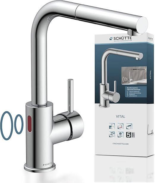 Schütte Schutte VITAL Sensor keukenkraan met uittrekbare uitloop | Chroom 99700