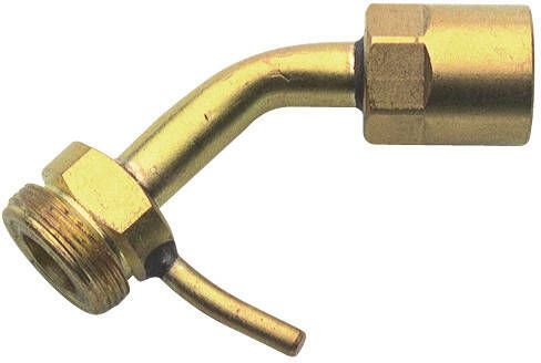 Sievert Halspijp 7cm messing met ophanghaak 351102