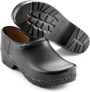 SIKA 124 Klomp Traditionel Dichte Hak PU Zwart