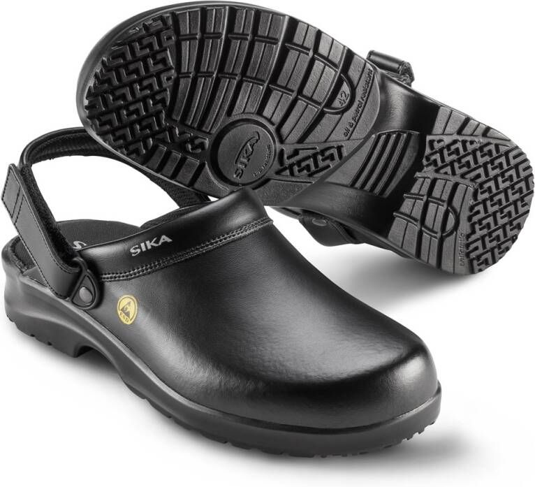 SIKA Fusion Clog ESD m. hielriempje OB SRC 19467 Zwart | Zwart | 5703617108217