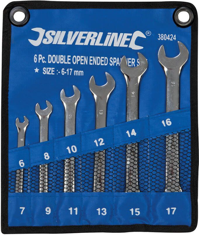 Silverline 6-delige offset steeksleutel set | 6 17 mm 380424