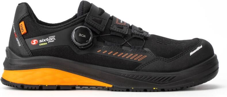 Sixton Peak Veiligheidsschoen Takeback Boa 60558-00 S3S ESD | Zwart Oranje | 8058945083802